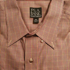 Jos. A. Bank Puppy Tooth 100% Cotton BD Sportshirt
